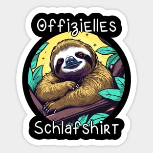 Offizielles Schlafshirt Faultier Sticker